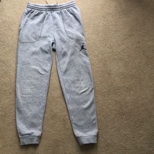 Air Jordan Nike Cotton Sweatpants Youth Large Gray